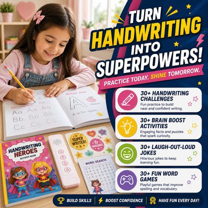 Superhero Handwriting Book