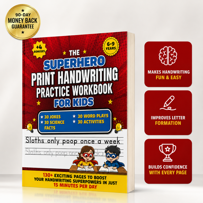 Superhero Handwriting Book